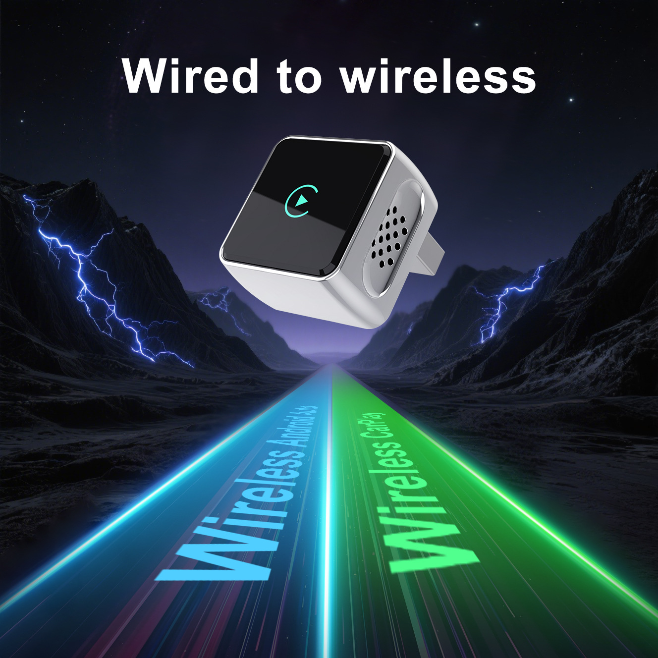 Cross-Border Carplay Box Suitable for Apple and Android, 2-in-1 Wired to Wireless Car Connectivity Smart Box