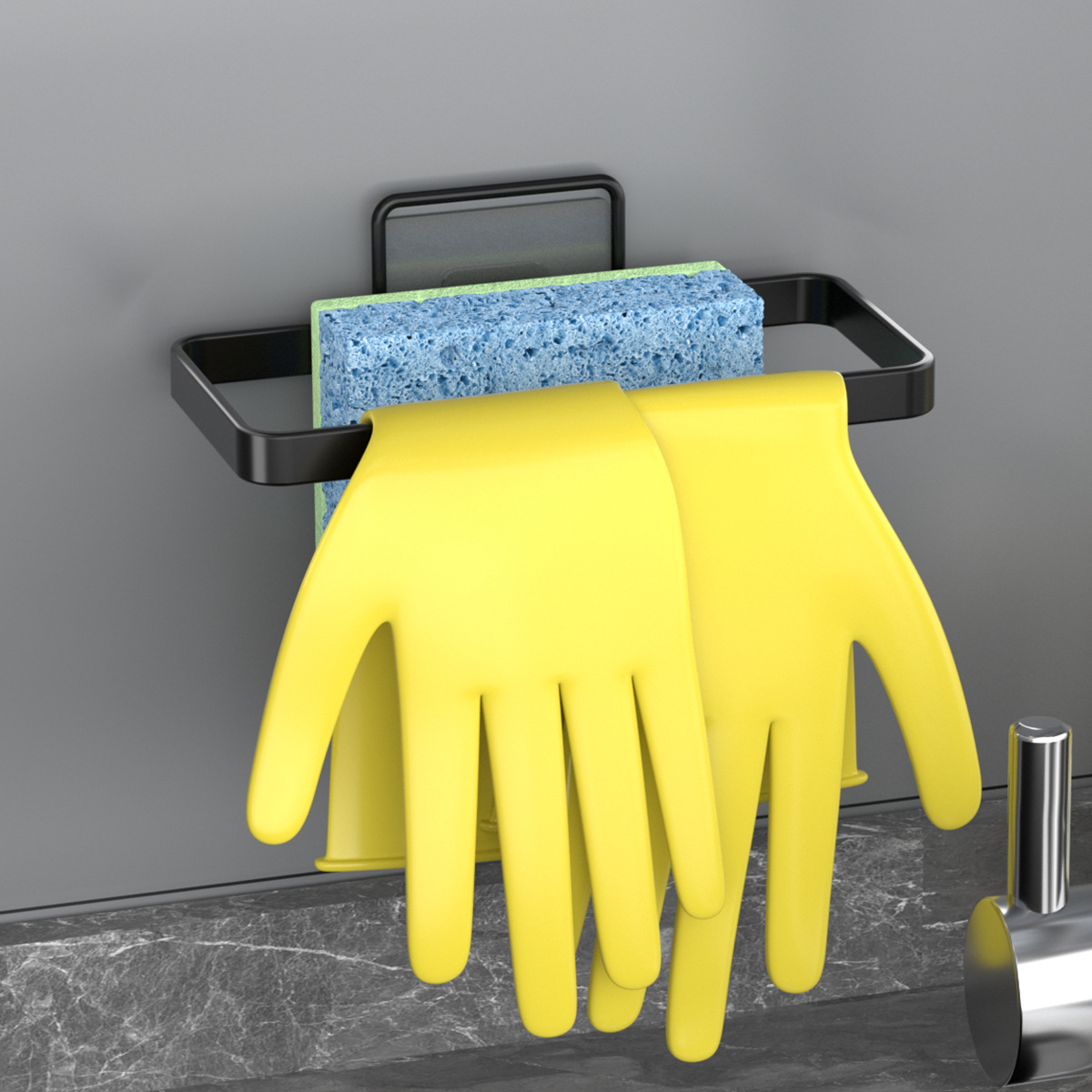 marco de drenaje de paño doméstico transfronterizo cocina fregadero estante fregadero grifo pared tipo esponja almacenamiento artefacto mágico