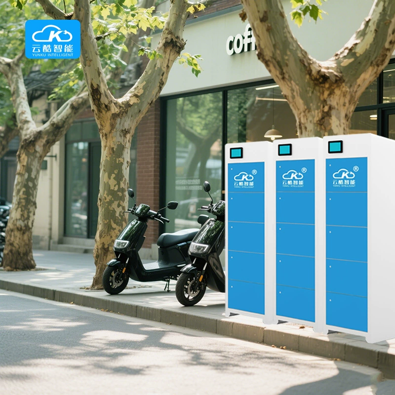 Шкаф для замены литиевых батарей Yunku с 5 отделениями, шкаф для замены батарей для электромобилей на большом складе, производитель наружных непромокаемых шкафов для замены батарей