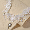 White necklace, pendant, European style, floral print, Aliexpress, wholesale
