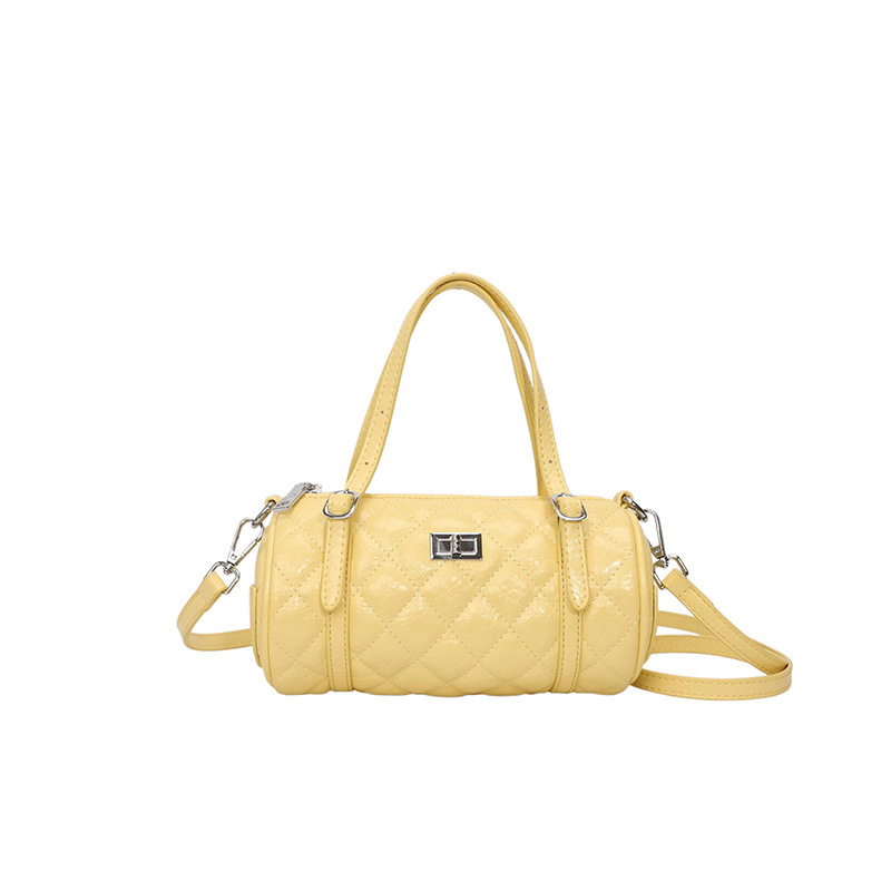 Bolsa de moda casual de grille cilíndrica para mujeres 2026 verano pequeña fragancia simple bolso de hombro diario image 11