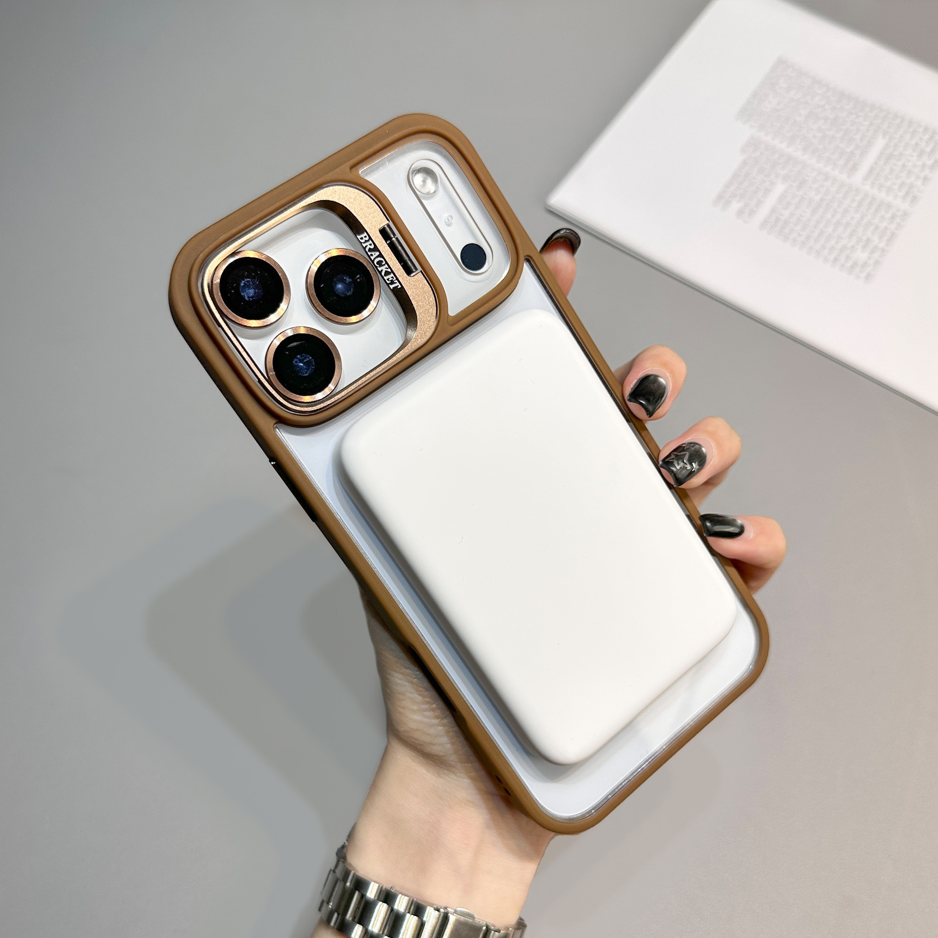 Compatible IPhone 17 Pro Max Holder Magnetic Phone IPhone 16 With Built-in Lens Protector 15 Shockproof Case_voghion.com