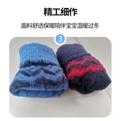 Disney children's winter warm gloves for boys, primary school students, babies, five-finger children's Spider-Man knitting gloves