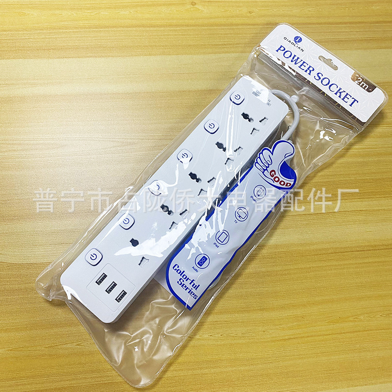 socket de comercio exterior multifuncional hogar con conector de cableado inteligente multiagujero con conector de fila USB