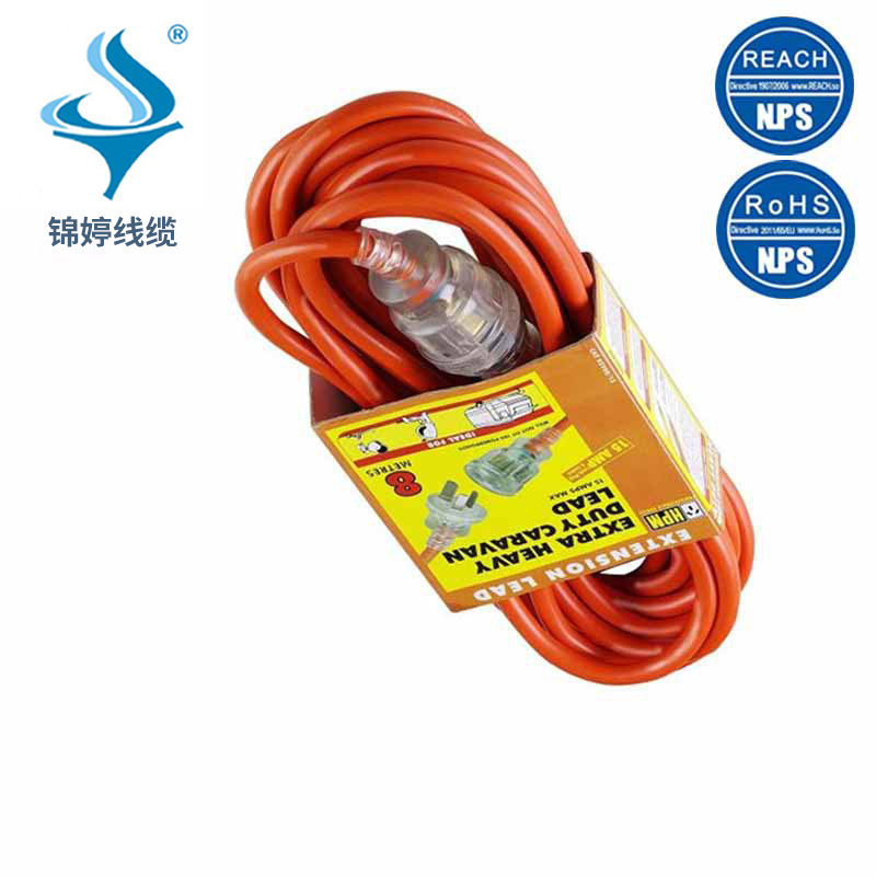 厂家批发SAA澳标三极重型15A电源插头线 4V-75澳标1.5平方澳插线