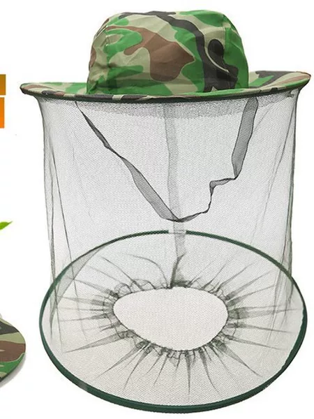 Cross-Border Beekeeping Insect-Proof Hat, Outdoor Fly-Proof Face-Covering Fishing Hat, Sun Protection Breathable Mesh Mask, European and American Beekeeping Anti-Mosquito Hat