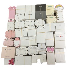 One hundred pieces! White butterfly knot paper card packaging accessories tags badges hairpins hair clips cards cloud-shaped card paper wholesale
