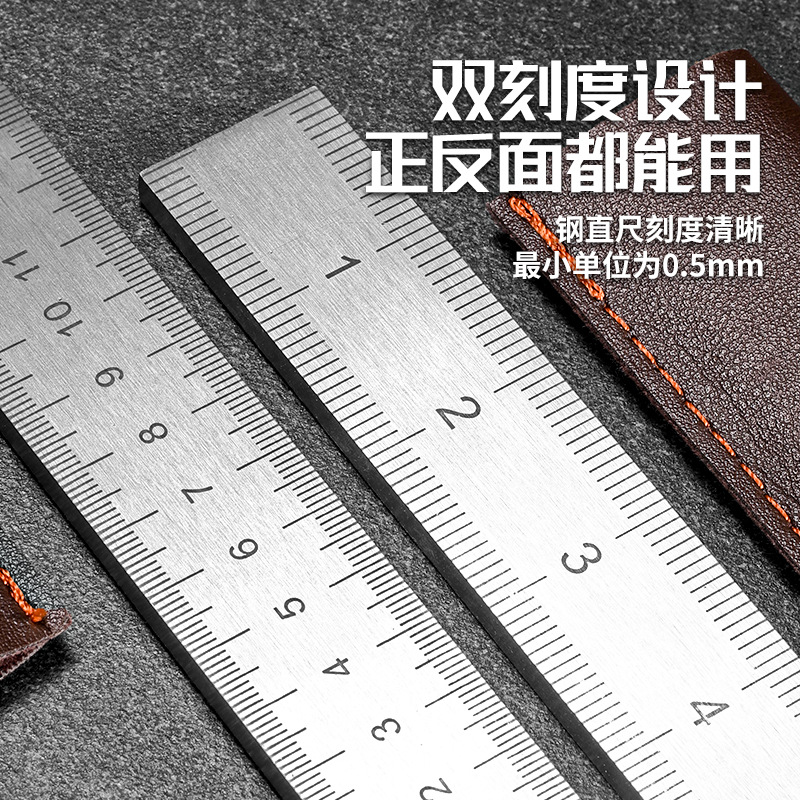 Regla de acero de defensa de alto grado con escala alargada y gruesa para maestro