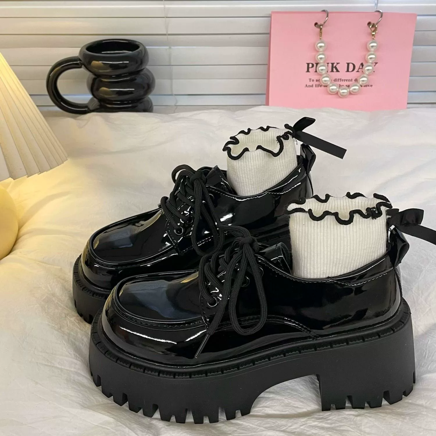 Высокая обувь на платформе для кожаной обуви в английском стиле, универсальная японская обувь, британский стиль