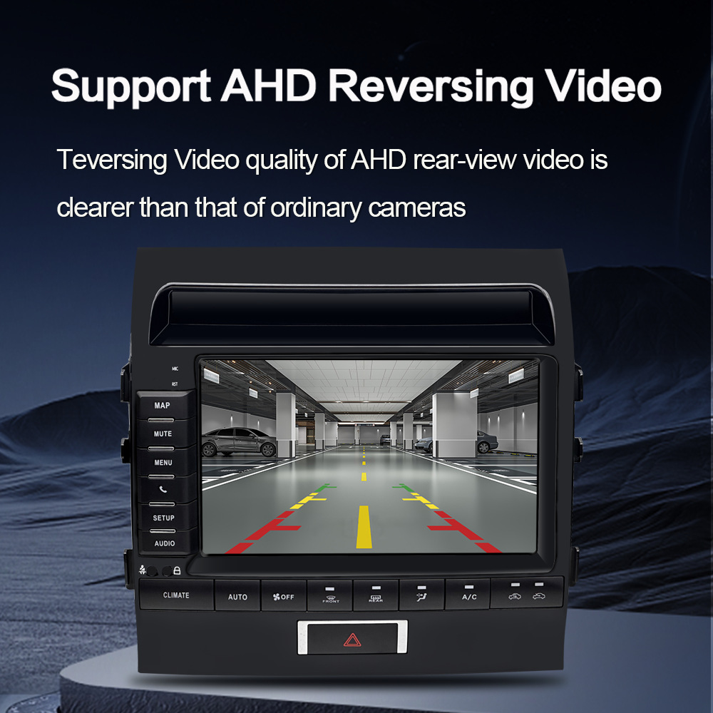 Suitable for Toyota Land Cruiser Car-Mounted Central Control Large-Screen Android Navigation System with Reversing Image, Bluetooth, and Wifi All-In-One Device