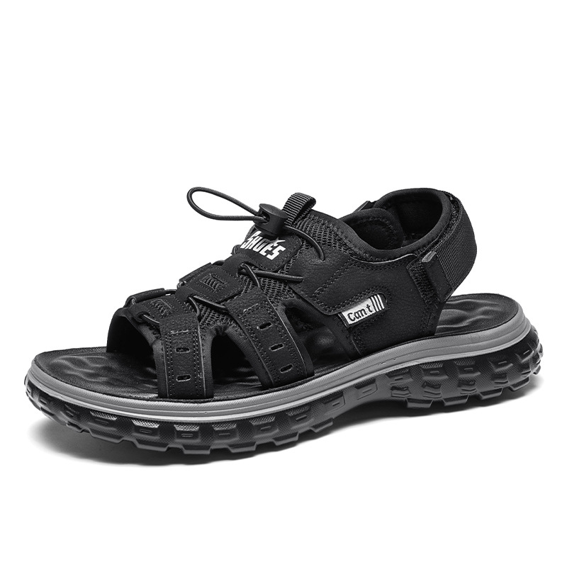 2024 새로운 남성 야외 스포츠 샌들 여름 통기성 경량 샌들과 슬리퍼 캐주얼 비치 슈즈 남성 신발