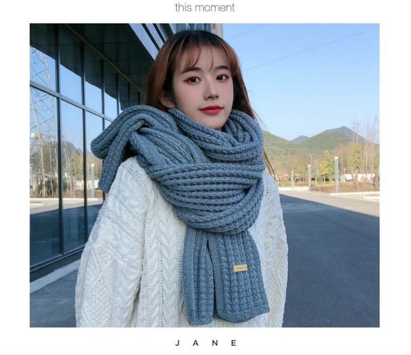 Extended Windproof Solid Colour Scarf For Women Elegant Scarf_voghion.com