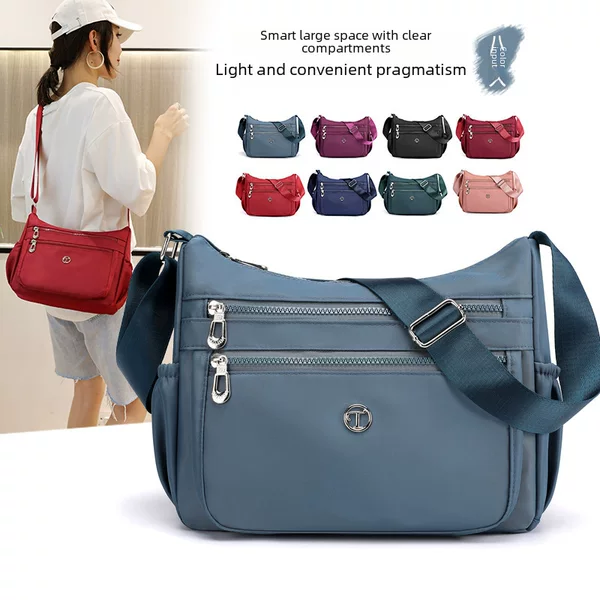 Crossbody Shoulder Bag 2026 Cross-Border Women's Nylon Fashion Casual Bag Cross-Border Large Capacity Middle-Aged Mom Bag Wholesale