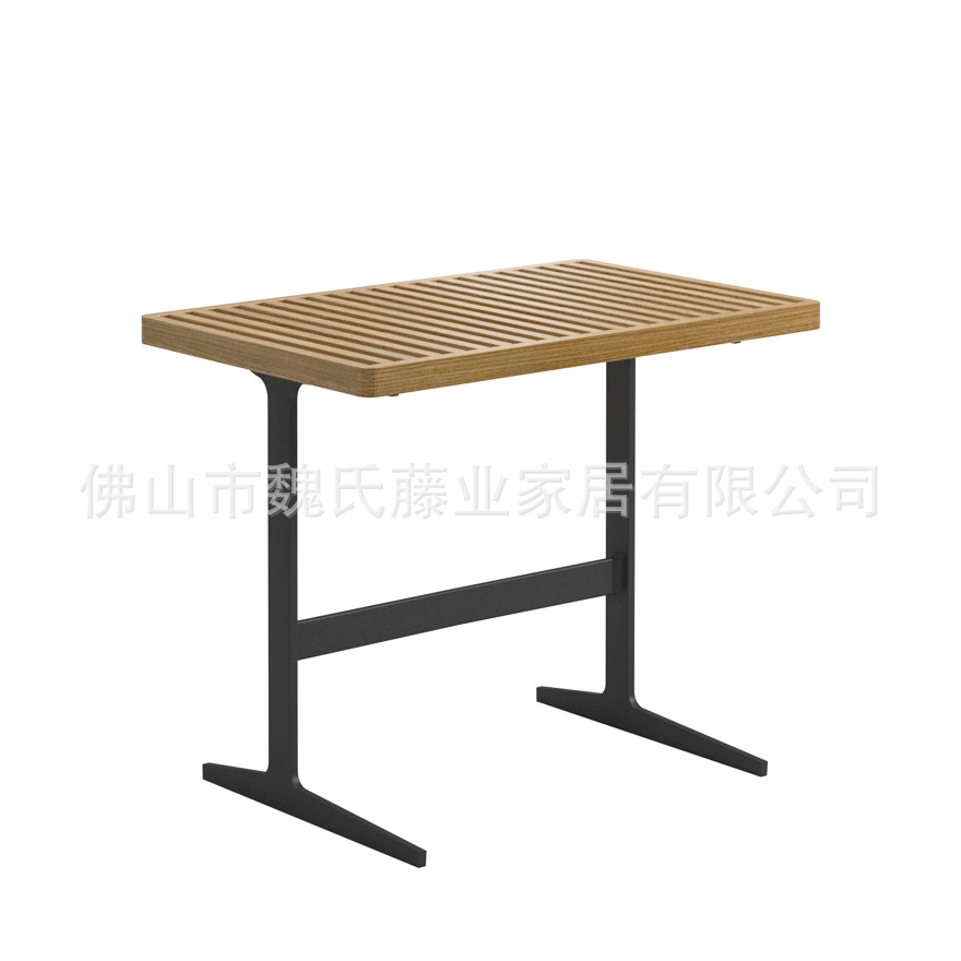 Sofá al aire libre impermeable protección solar patio de villa muebles de teca al aire libre combinación de sofá de esquina de aleación de aluminio moderno