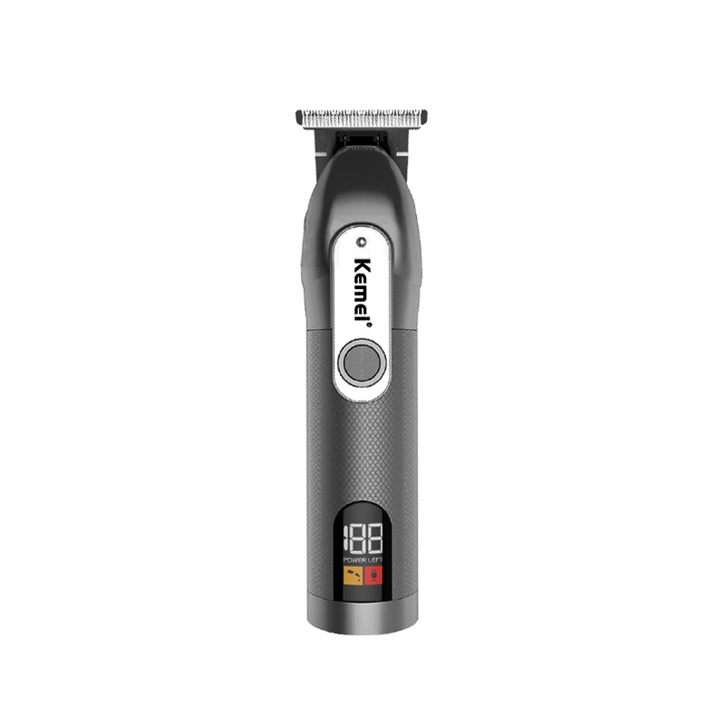 Cortadora de pelo recargable Kemei KM-1760 con pantalla digital para hombres, venta al por mayor