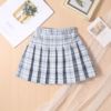 Plaid children's girl's skirt, pleated skirt, suit, children's clothing, Korean style, suitable for teen