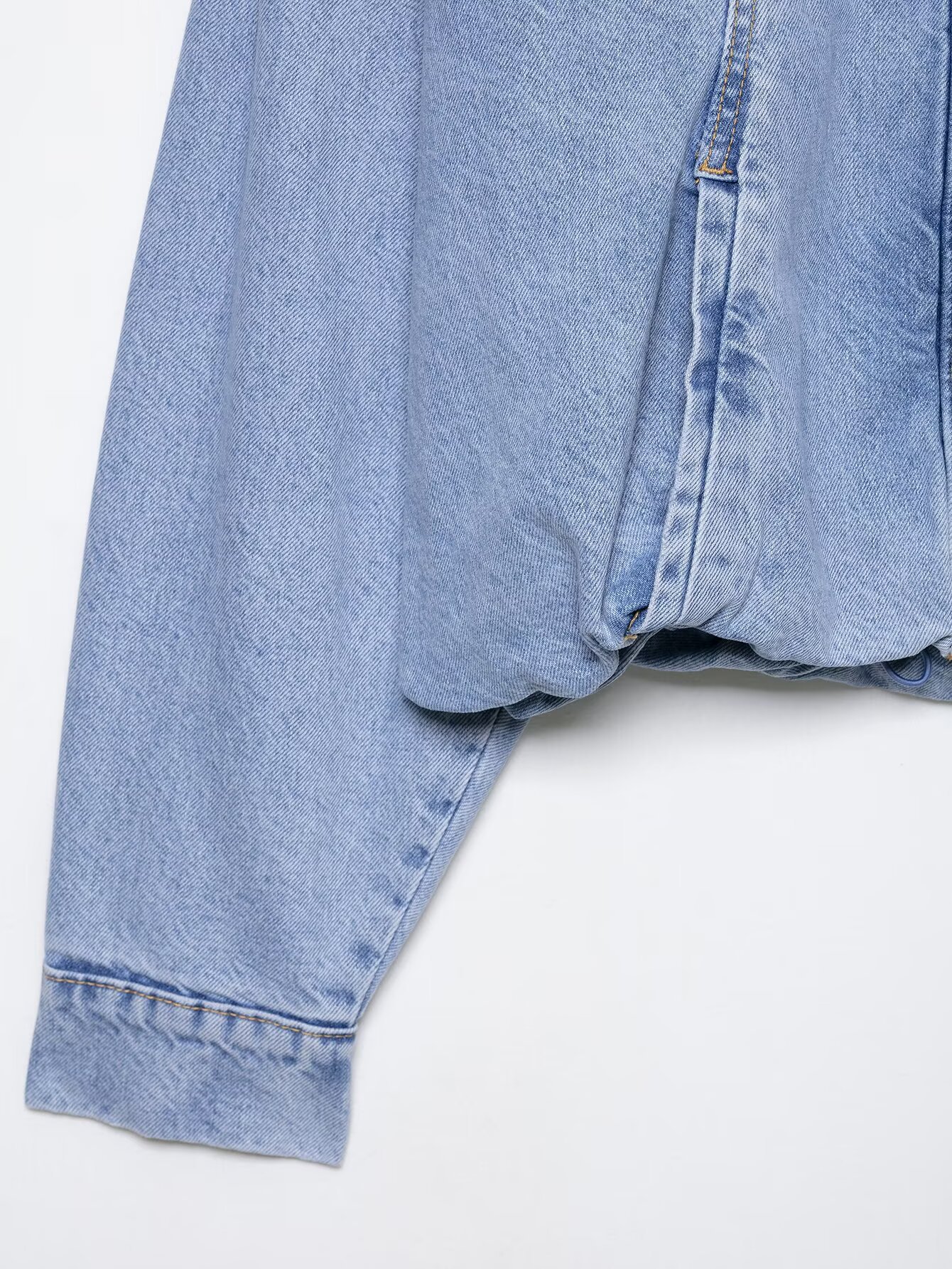 Women's High Neck Denim Jacket Long Sleeved American Street Style Versatile Wholesale Clothing for Autumn Winter New Arrivals_mkmklike.com