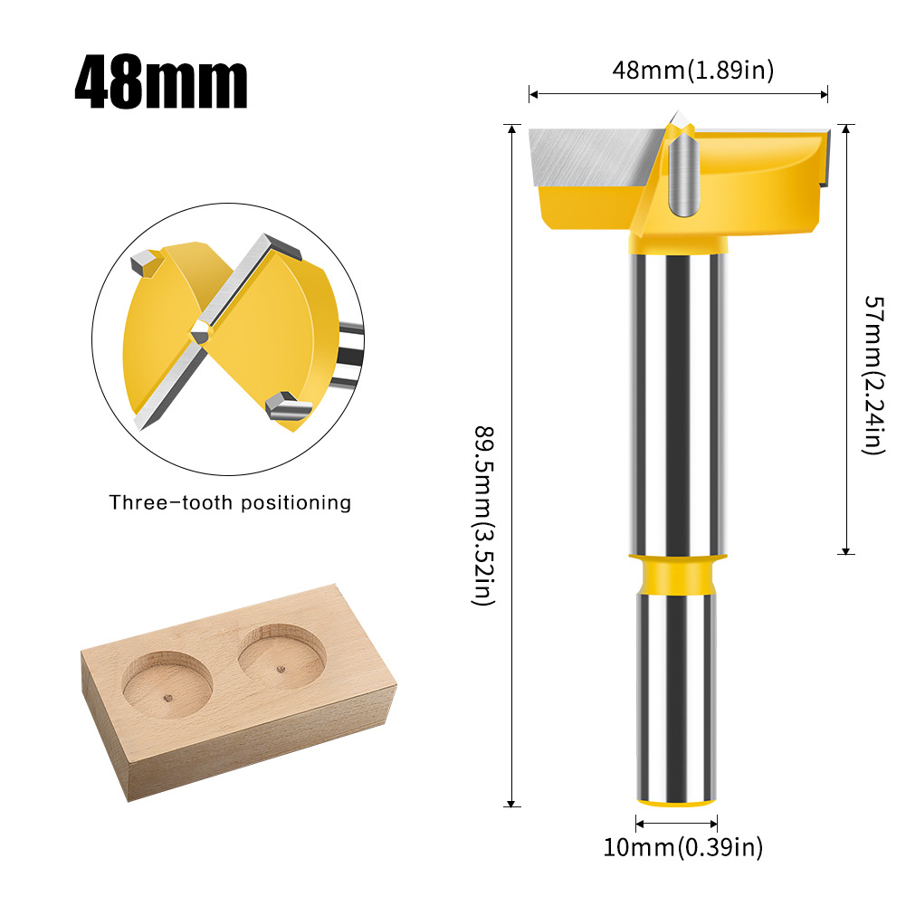 Profesional madera agujero abridor 15-100mm mano taladro madera escariado bisagra aleación madera de plástico