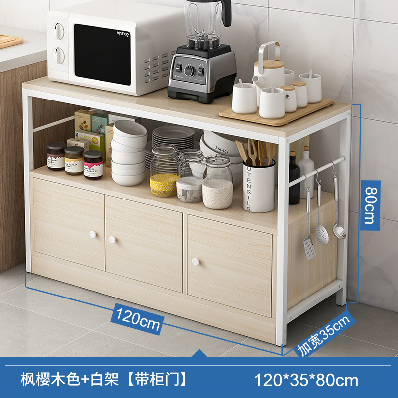 Cocina microondas rack de almacenamiento de suelo hogar multi-capa estante condimento armario de almacenamiento estante de la olla