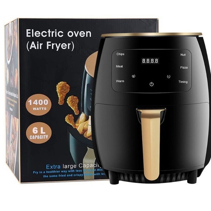 6L Air Fryer Multi-Function Touch Screen Oven Large Capacity Air Fryer Electric Fryer French Fries Machine for Home Use