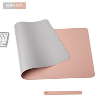 批发防水皮革办公桌面双面皮革笔记本电脑鼠标垫跨境桌垫键盘垫