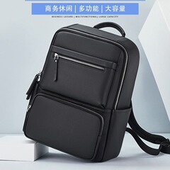 オフィス通勤リュックサックメンズ大容量多機能ビジネスパソコンバッグ出張高級感本革リュックサック