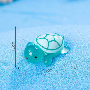 Full Red Chan with Miniature Mini Simulation Color Transparent Luminous Turtle Blind Bag Micro Landscape Marine Animal Decoration diy