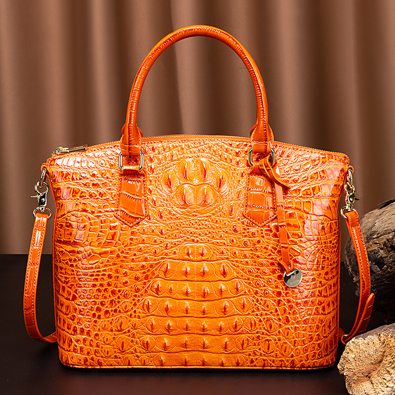 Crocodile Brahman 3D Neue Handtasche aus echtem Leder für Damen Doukuai Live Broadcast Organization_voghion.com