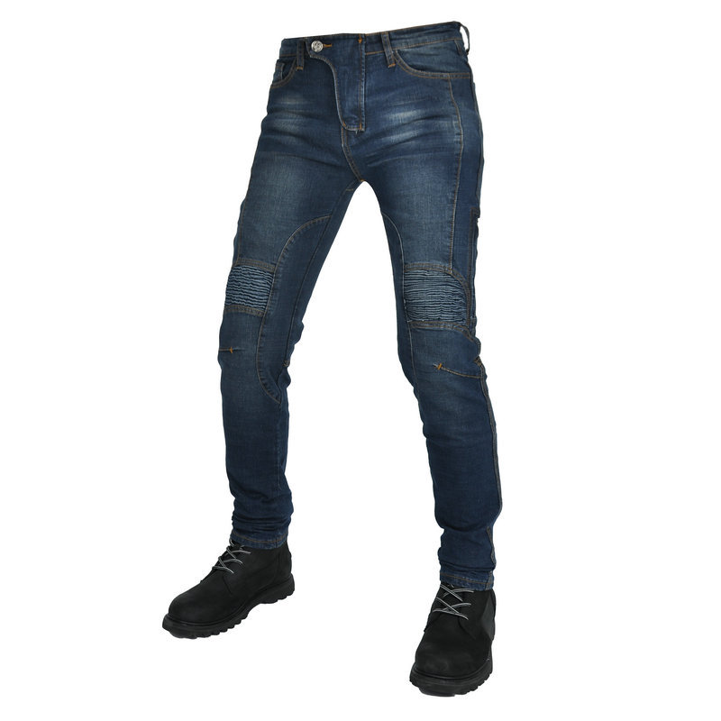 LOONG BIKER motocicleta jeans hombres retro slim fit de cercanías pantalones anti-caída stretch Riding motocicleta Pantalones