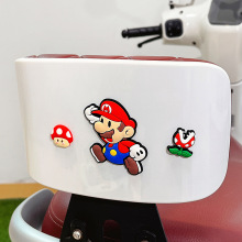 电动车车贴高颜值可爱卡通马里奥摩托机车电瓶车车身小摆件装饰品