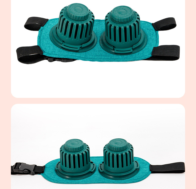 Smokeless Moxibustion Box Portable Ai Jiu Moxa Warmer Set for Home Body Use Pink Backpack Style in use