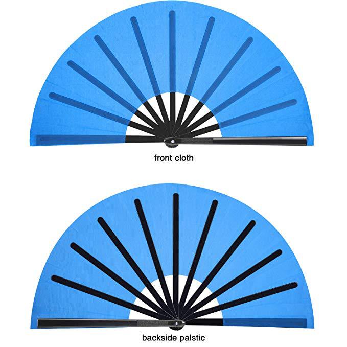 33cm de plástico Kung Fu fan Amazon Venta caliente ventilador de sonido ventilador de artes marciales puede agregar logotipo puede ser equipado con ventilador bolsa blanco