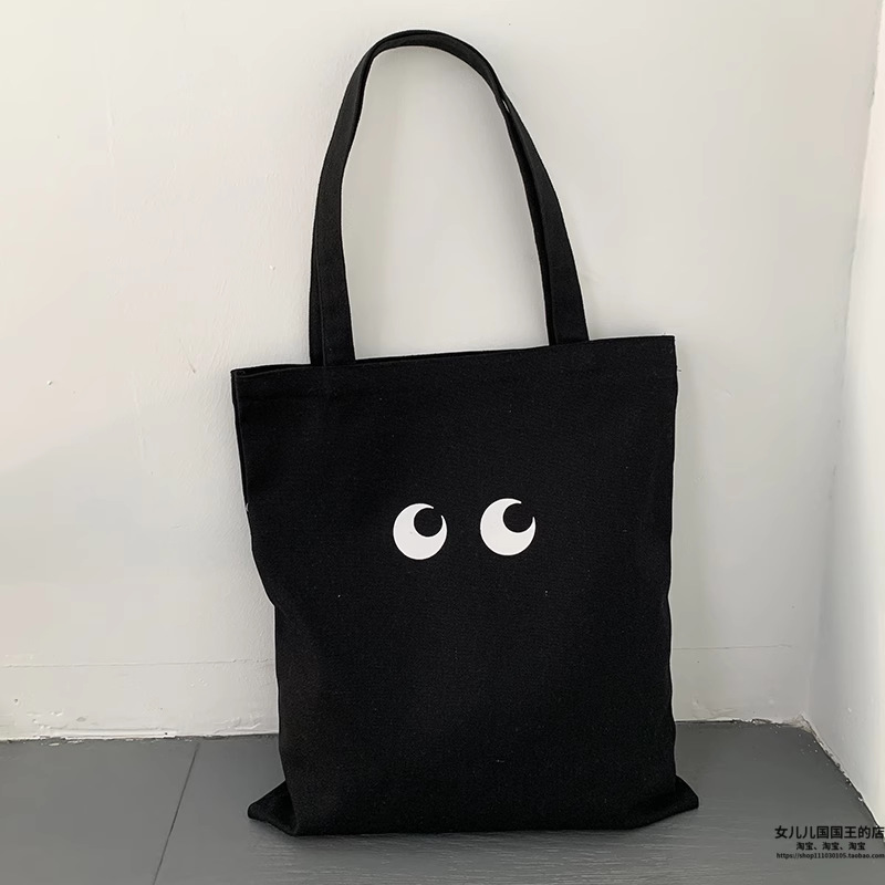 Verano simple carta Portátil Bolsa de lona bolsa de hombro con cremallera bolsa de tela casual merienda compras ordenador libro bolsa para mujeres
