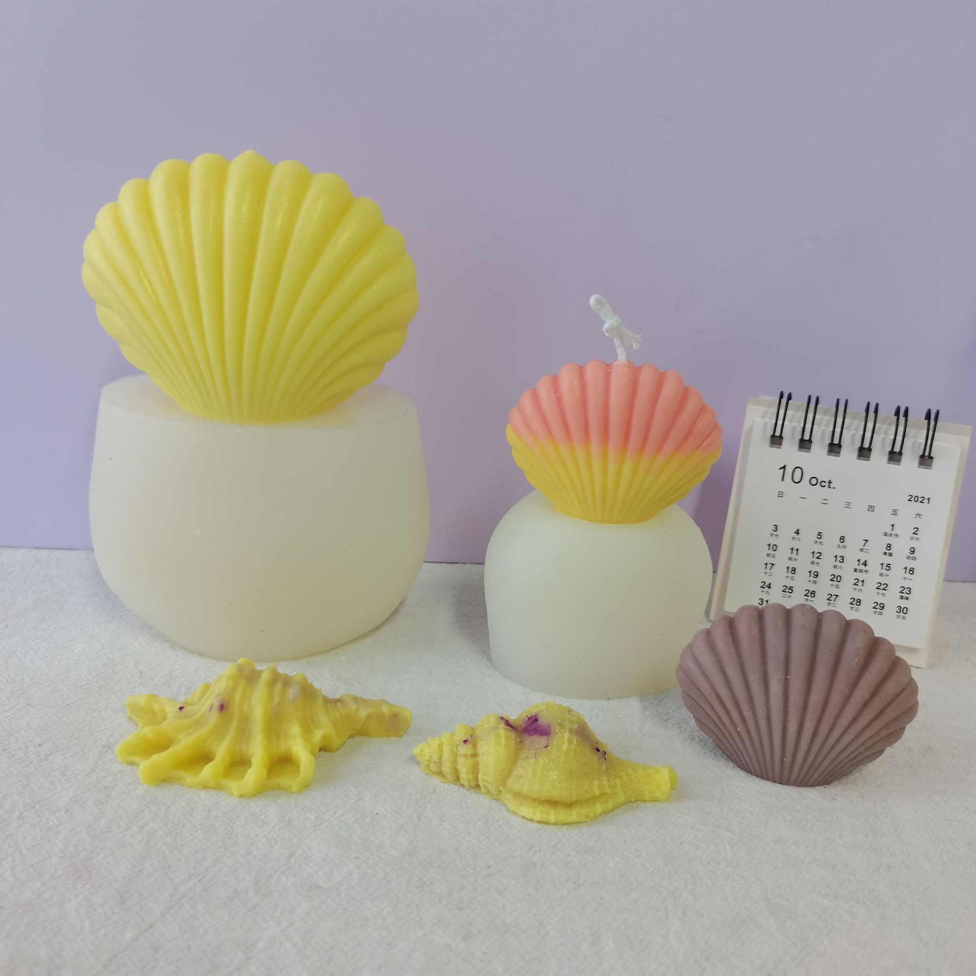 Shell vela molde DIY Océano serie Concha jabón hecho a mano aromaterapia vela decoración de la torta molde de silicona