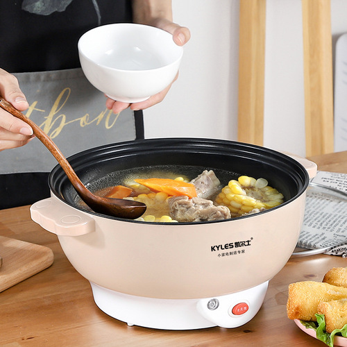 Electric hot pot multi-function all-in-one pot household electric wok electric steamer large capacity cooking non-stick cooking pot small electric pot