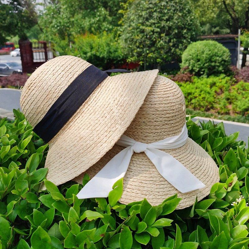 Lafite Hwewear Hat Female Japanese Literary Bow Fisherman Hat Summer Traveling Holidays Big Suns Beach Hat