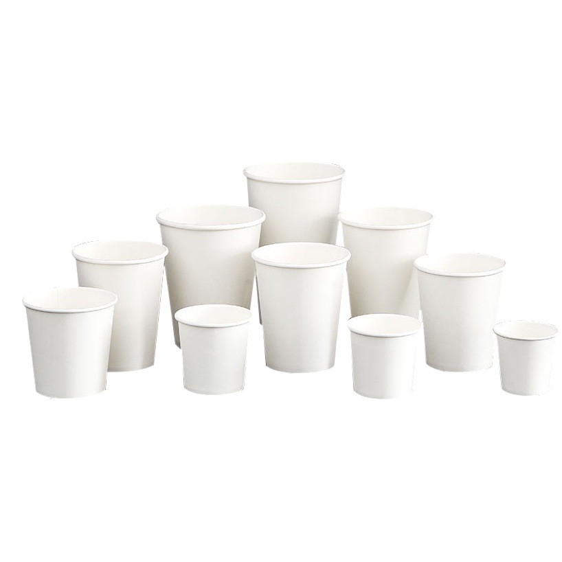 Disposable Paper Cup wholesale thickened coffee cup milk tea cup advertising Cup white paper cup hot drink cup manufacturer in stock