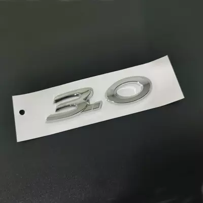 Suitable for Jaguar Car Logo Lettering Xe Xf Xjl F-Pace V6 3.0 V8 5.0 Silver Rear Emblem (Car logo) - silver-30
