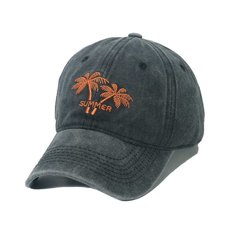 Embroidery Design Retro Style Men's Retro Coconut Tree Embroidery Baseball Cap
