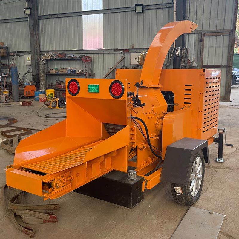 浩禄 柴油动力树枝粉碎机 干湿树枝破碎机 果园苗圃粉碎设备