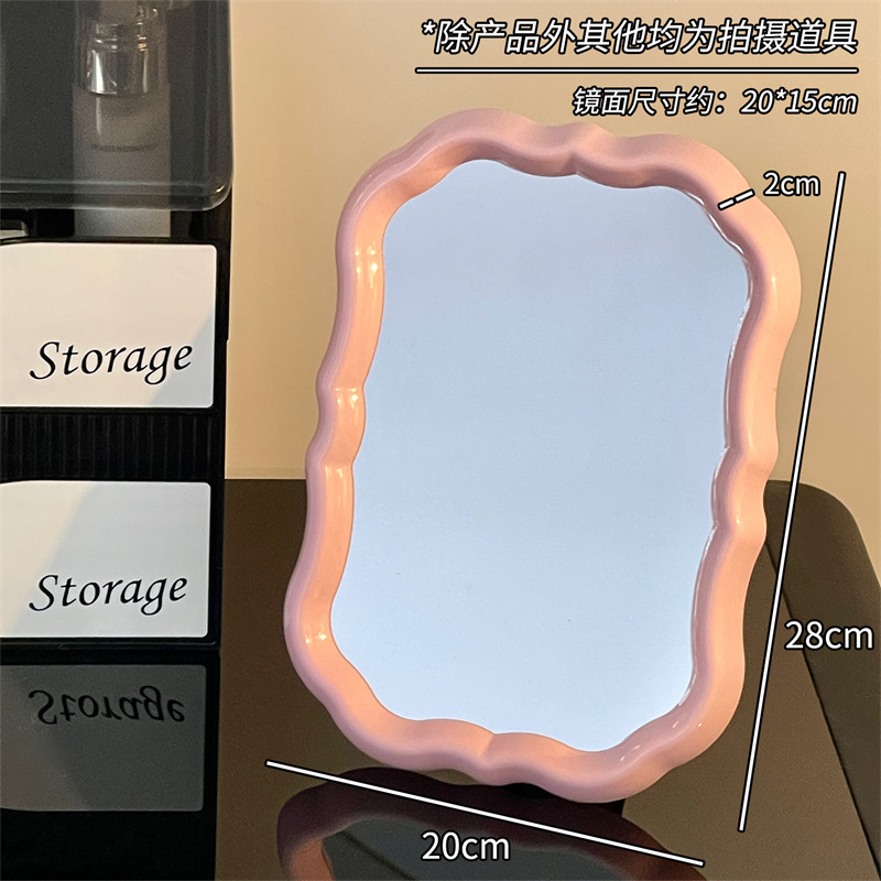 Nuevo espejo de flores dormitorio creativo dormitorio escritorio de alto valor de visualización dormitorio estudiantil espejo de maquillaje espejo de escritorio