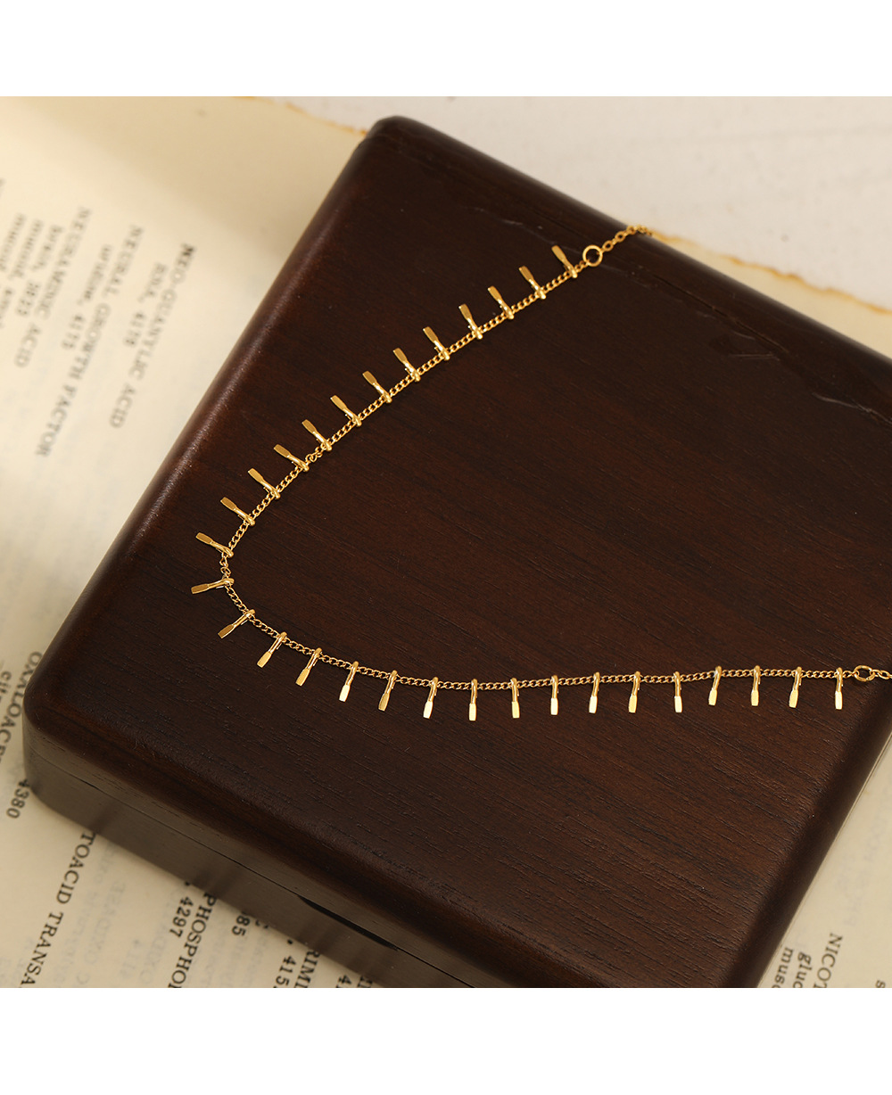 Retro Heart Shape Solid Color Stainless Steel Plating Necklace Colorza_colorza_1