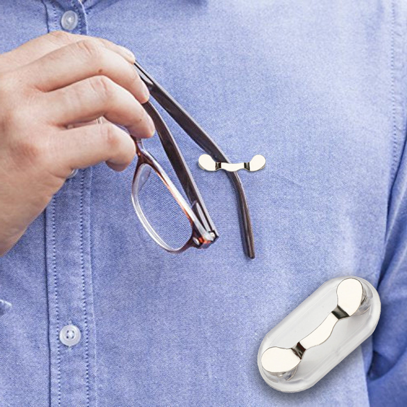 Nuevo magnético gafas soporte imán gafas clip de succión magnética de almacenamiento de rack en forma de murciélago imán broche