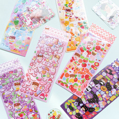 Message: Little Boo Dot Laser Goo Card Stickers, Cute Girl Text Dots DIY Hand Account Goo Plate Stickers 2 Pieces, 6 Styles