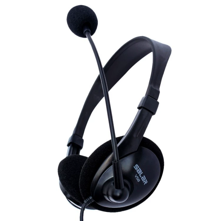 Laptop, headphones, entertainment microphone, plug