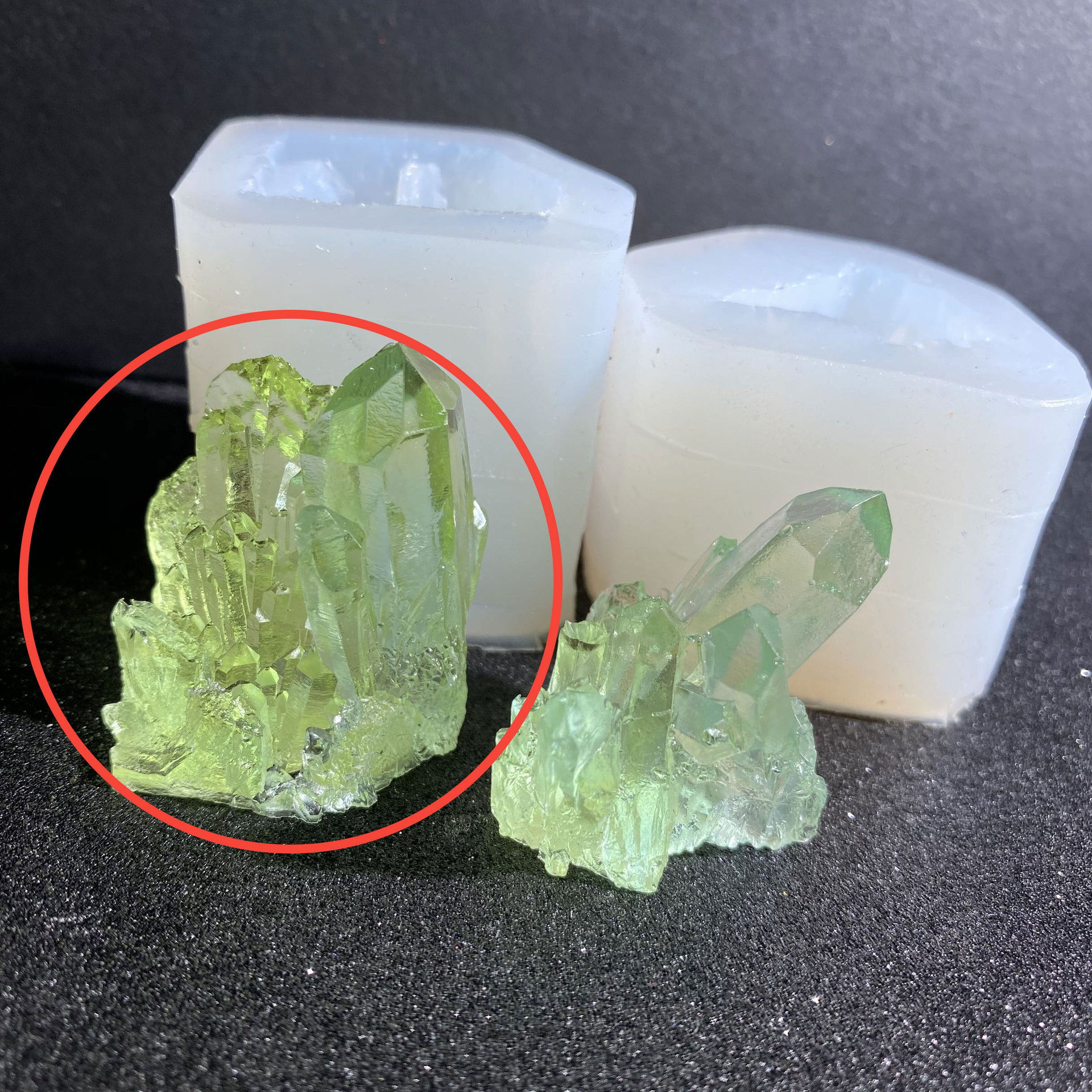 Artificial cristal natural racimo original piedra decoración cristal epoxi cristal racimo iceberg cristal epoxi molde de silicona