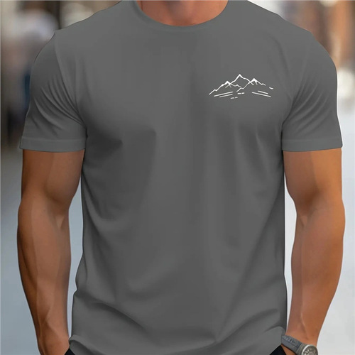 Ocun Men's Summer 100% Cotton Fashionable Casual Sports T-shirt