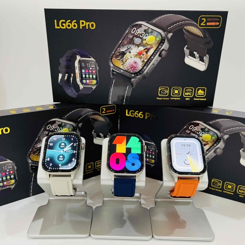 Cross-Border Popular Lg66 Pro Smart Watch Bluetooth Call Smart Reminder Heart Rate Monitoring Social Entertainment Nfc
