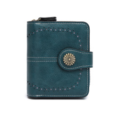 Women's New Large-Capacity Coin Purse, Multifunctional Three-Fold Zipper Card Holder, Stylish Hollowed-Out Clutch Bag Y199