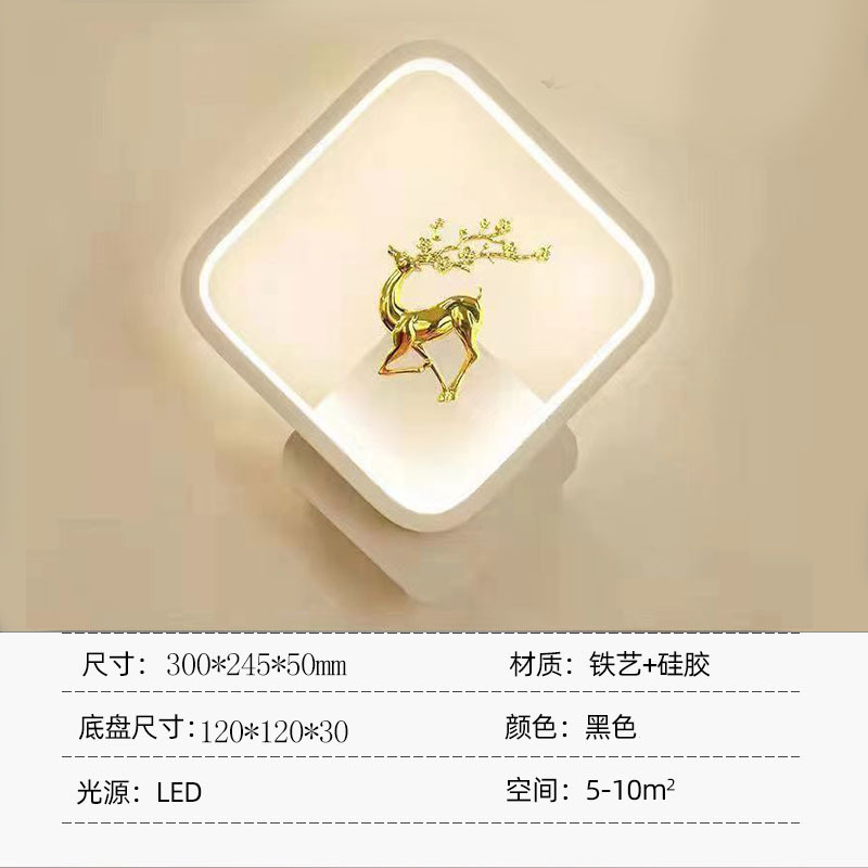 网红壁灯楼梯过道走廊灯简约现代个性创意月亮儿童房灯卧室床头灯|undefined